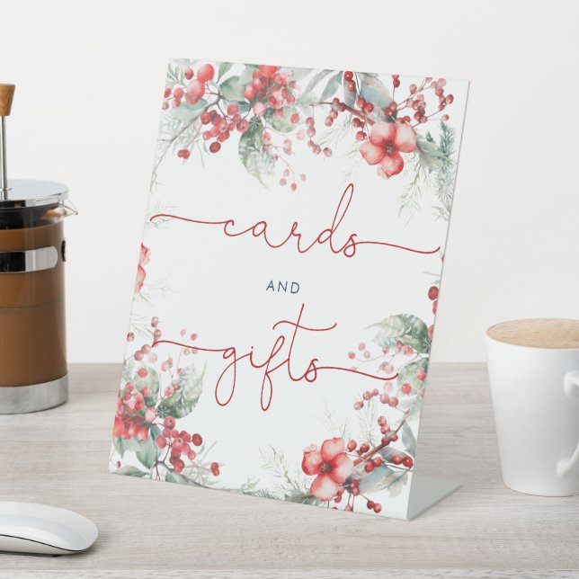 Signe De Table Cartes et Cadeaux de Noël Berry Shower (In SItu)