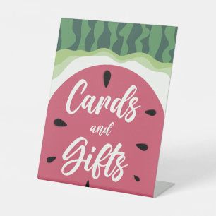 Signe De Table Cartes et cadeaux de pastèque Baby shower d'été