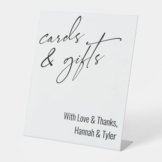 Signe De Table Cartes et cadeaux de typographie d'écriture manusc (Recto)