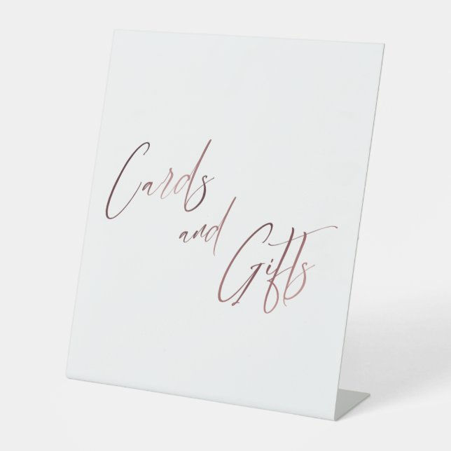 Signe De Table Cartes et cadeaux Décontracté or pour écriture man (Recto)