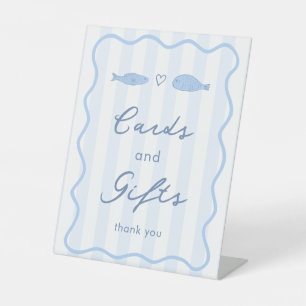 Signe De Table Cartes et Cadeaux Doodle Two Less Fish Mariage