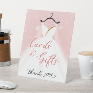 Signe De Table Cartes et cadeaux élégants Mariages rose et or