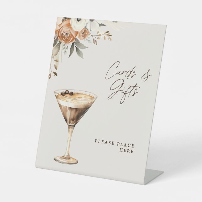 Signe De Table Cartes et cadeaux Espresso Martini Fête des mariée (Recto)
