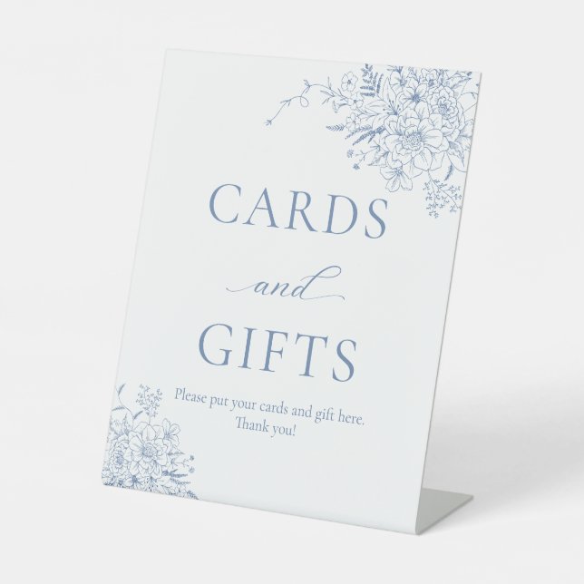 Signe De Table Cartes et cadeaux Fêtes des mariées bleues (Recto)