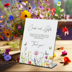 Signe De Table Cartes et cadeaux Fleur sauvage Papillons Mariage