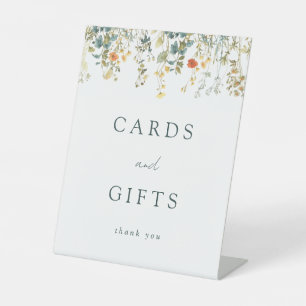 Signe De Table Cartes et cadeaux Fleurs sauvages élégants
