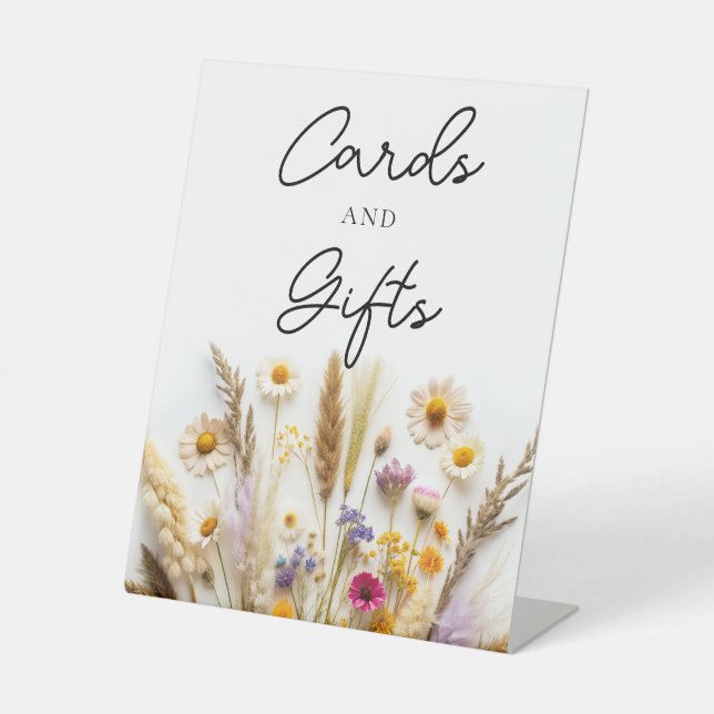 Signe De Table Cartes et cadeaux floraux Boho (Recto)