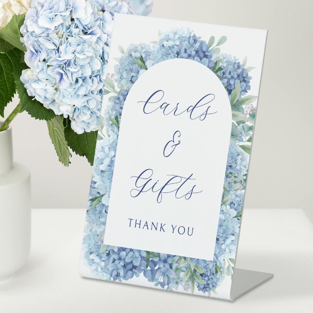Signe De Table Cartes et Cadeaux Hydrangea Bleu (Créateur téléchargé)