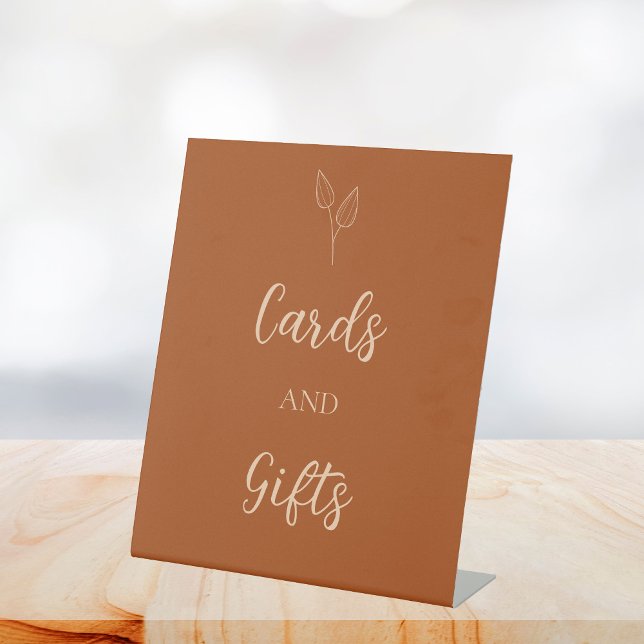 Signe De Table Cartes et cadeaux Mariage en cuivre de Boho orange (Créateur téléchargé)