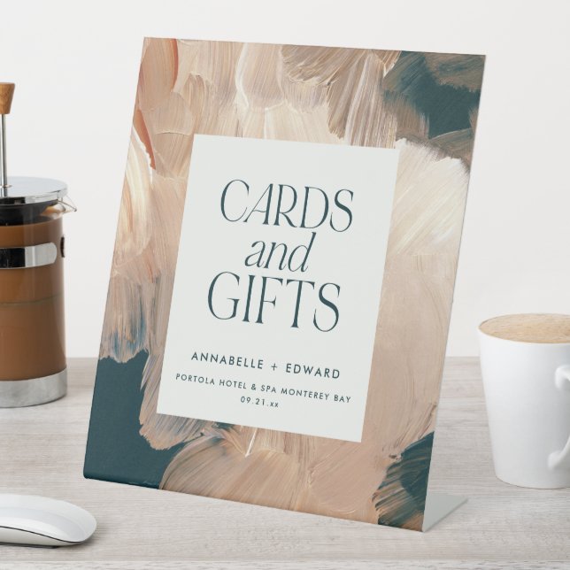 Signe De Table Cartes et cadeaux mariage turquoise en terre cuite (In SItu)