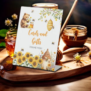 Signe De Table Cartes et cadeaux Miel Baby shower abeille