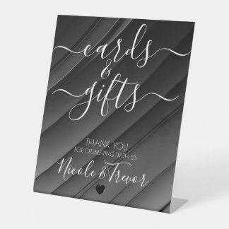 Signe De Table Cartes et cadeaux personnalisés avec lignes ombrée