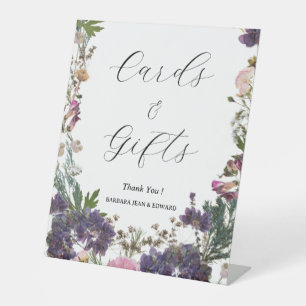 Signe De Table Cartes et cadeaux pour Fleur sauvage périphérique