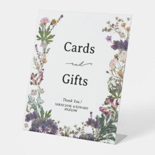 Signe De Table Cartes et cadeaux pour Fleur sauvage périphérique