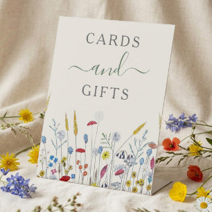 Signe De Table Cartes et Cadeaux Prairie de Fleurs Sauvages Panne