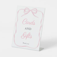 Cartes Et Cadeaux Rose Girly 8x10 Baby shower