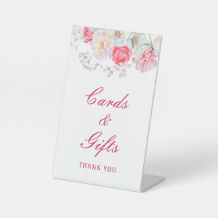 Signe De Table Cartes et cadeaux Watercolor Flowers