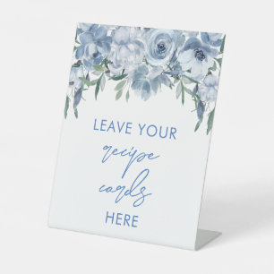 Signe De Table Cartes Floral Dusty Blue Recette ici
