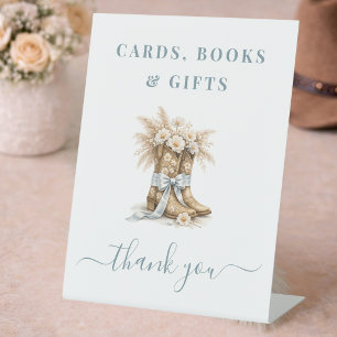Signe De Table Cartes Livres et Cadeaux de Baby Shower Little Cow