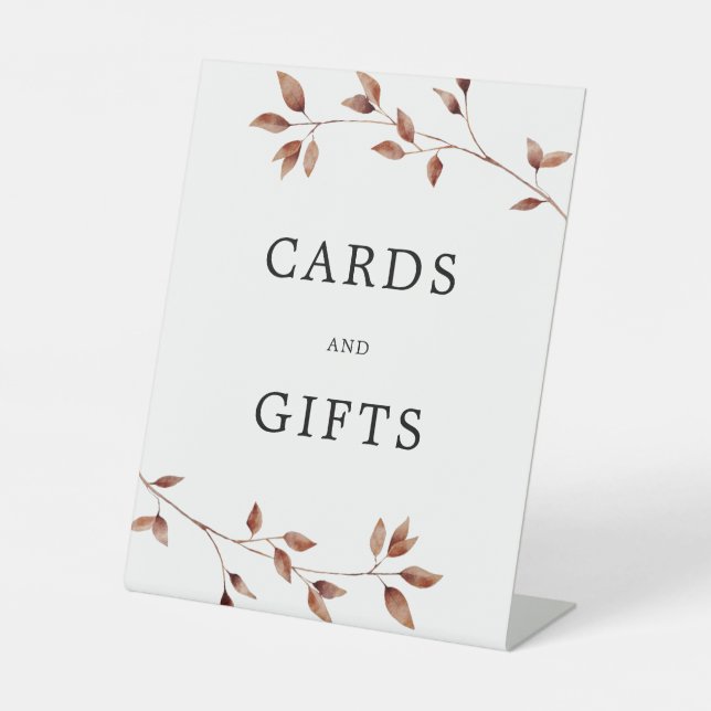 Signe De Table Cartes simples Feuilles d'automne Mariage (Recto)