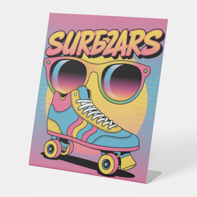 Signe De Table Carton de Skateboard de conception cardiaque gras  (Recto)