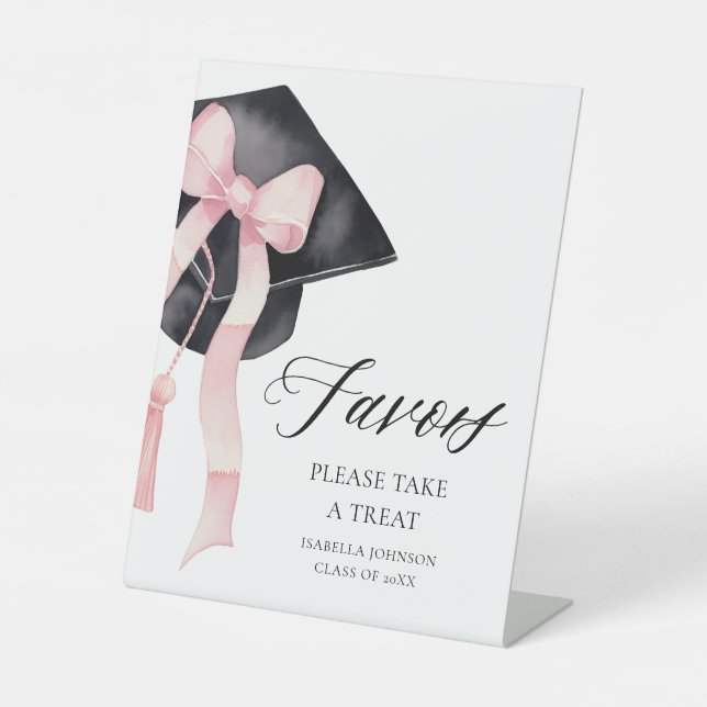 Signe De Table Casquette de la Gradation de la Bow rose moderne F (Recto)