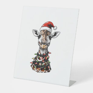 Signe De Table Casquette de Noël de la Giraffe Noël Noël Noël