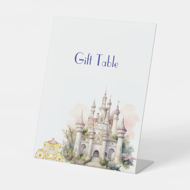 Signe De Table Castle et transport Twin Baby shower (Recto)