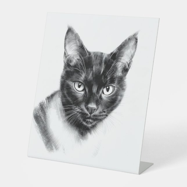 Signe De Table Cat Charcoal (Recto)