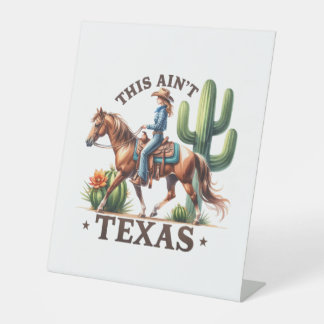 Signe De Table Ce Cheval Cowgirl n'est pas Texas
