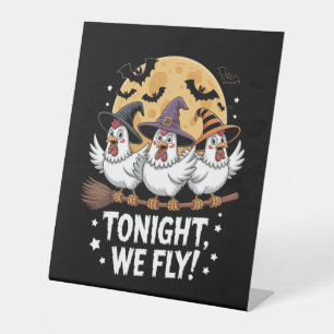 Signe De Table Ce soir nous volons Halloween Chicken