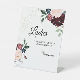 Signe De Table Célébration d'été Mariage Dames Salle de bain