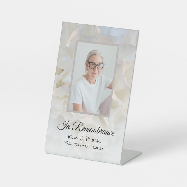 Signe De Table Célébration florale de l'oeillet blanc de la vie f (Recto)