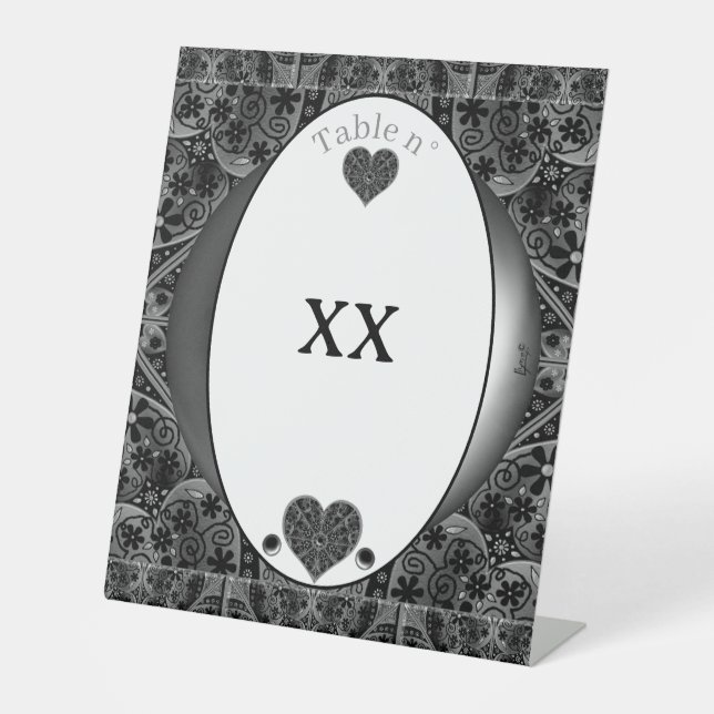 Signe De Table Céramique noir (Recto)