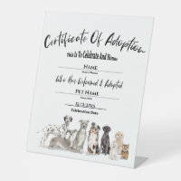 Certificat d'adoption de marionnettes familiales