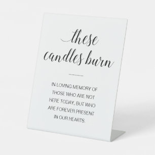 Signe De Table Ces Bougies Brûlent Dans Un Mariage De Mémoire Amo