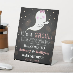 Signe De Table C'est A Ghoul ! Baby shower d'Halloween Little Spi