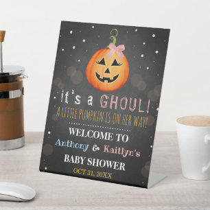 Signe De Table C'est A Ghoul ! Baby shower d'Halloween petit Citr