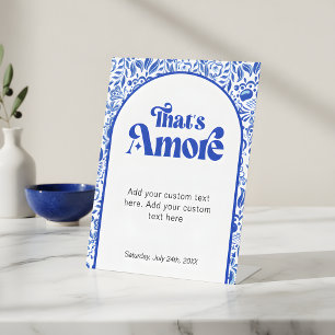 Signe De Table C'est Amore Typographie Rétro Italienne sur Table