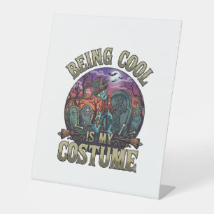 Signe De Table C'est Cool C'est Costume Halloween Zombie Cimetièr