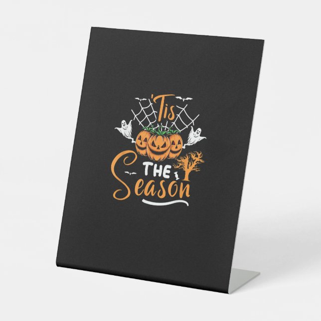 Signe De Table C'Est La Saison Costume Citrouille Halloween (Recto)