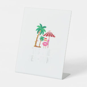 Signe De Table C'Est La Saison Tropicale De Noël Sea-Sun Père Noë