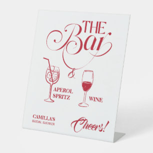 Signe De Table C'est l'Amour Bar à Mimosa pour Enterrement de Vie