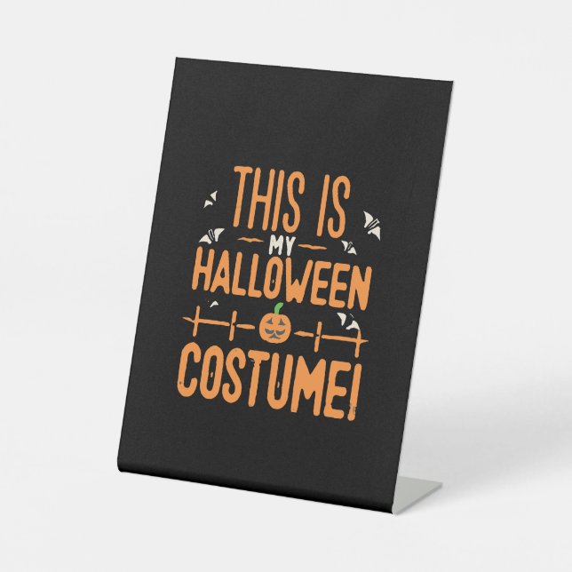 Signe De Table C'est mon costume d'Halloween  (Recto)
