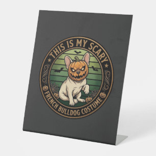 Signe De Table C'est mon costume effrayant de bouledogue français