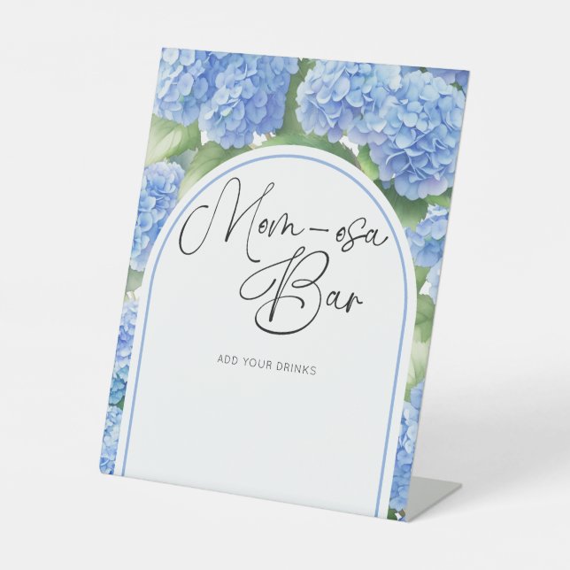 Signe De Table C'est un Baby shower Boy Hydrangea Mom-osa Bar (Recto)