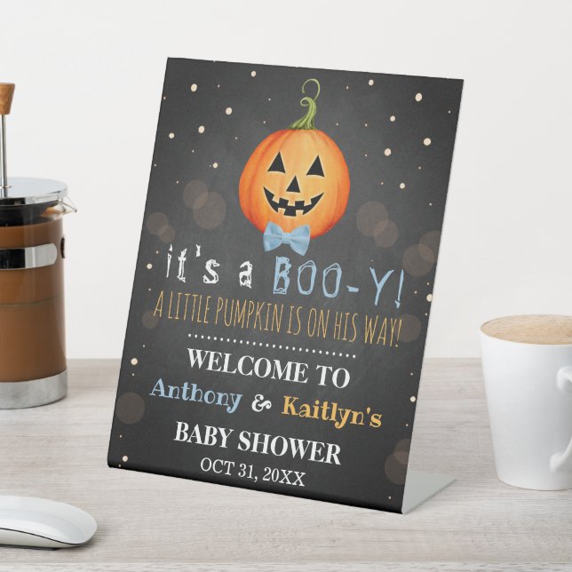 Signe De Table C'est un boo-y ! Baby shower d'Halloween petit Cit (In SItu)