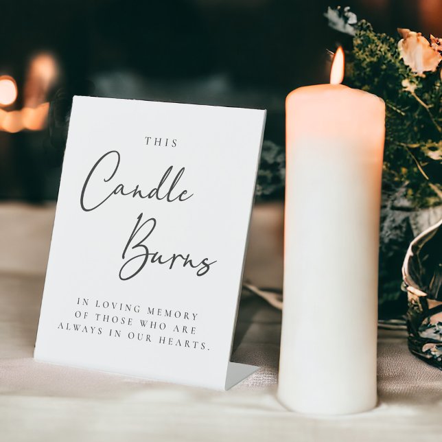 Signe De Table Cette Bougie Brûle Dans La Mémoire Amoureuse (Créateur téléchargé)