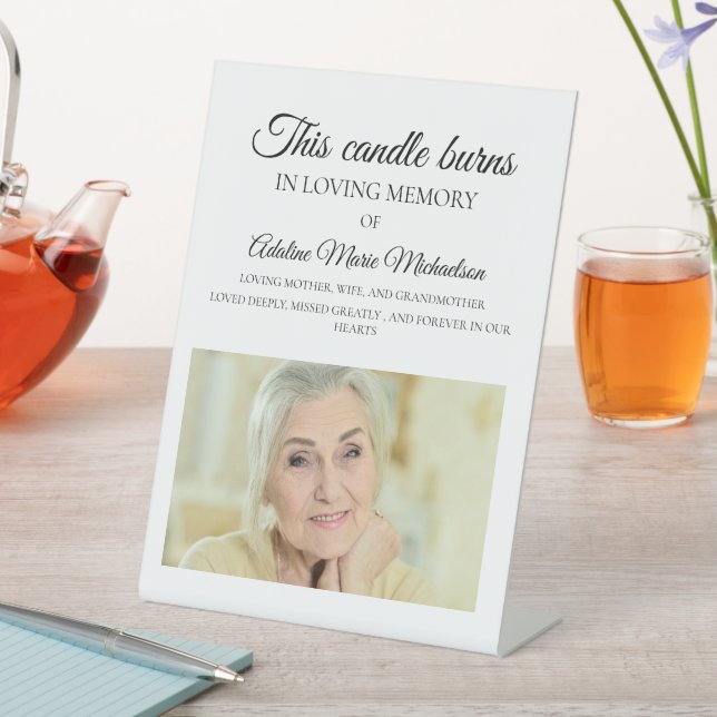 Signe De Table Cette bougie brûle le Mariage photo mémoire (In SItu)