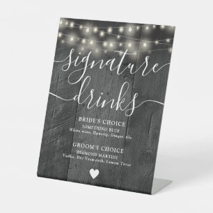 Signe De Table Chaîne Lumières Grange Noire Signature Boissons